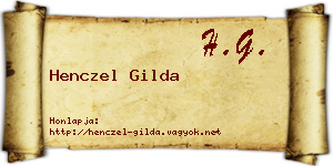 Henczel Gilda névjegykártya